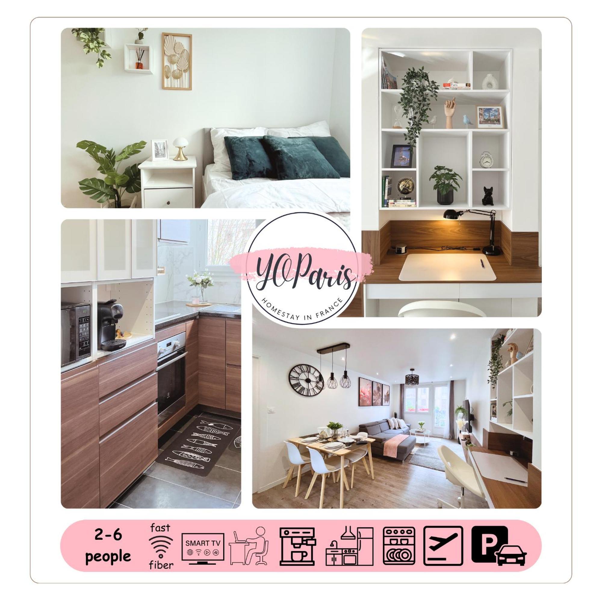 Entire 60m2 - Close To Paris - Parking - Kitchen - 2min Rerb - Olympic'24